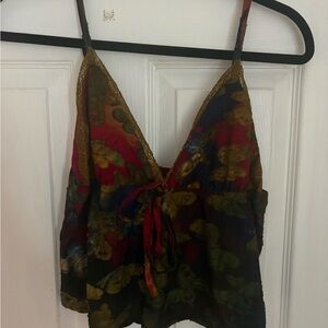 Women’s Floral V-Neck Camisole Tank Top - Multicolor